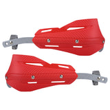 Professional Universal Motorcycle Handguards for Honda CC110 Cross Cub - Heavy Duty Aluminum Alloy Anti-Collision Brush Guards, Carbon Fiber Style Handlebar Protectors for Dirt Bikes and Off-Road Motorcycles - 1 Pair—Red