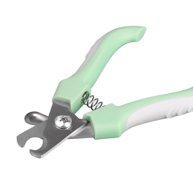3 PCS (Purple+ Pink+ Green)Professional Pet Nail Clippers for Dogs and Cats - Sharp Stainless Steel Blades with Safety Guard and Anti-Splash Baffle - Ergonomic Non-Slip Handle for Safe and Easy Grooming