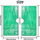 78.7 x 78.7 Inch Garden Leaf Collection Tarp with Center Hole - Waterproof PE Landscape Cleanup Mat - Heavy Duty Garden Debris Tarp for Shrub Trimming and Hedge Pruning - Green