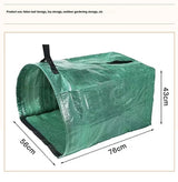 Heavy Duty Horizontal Garden Leaf Collection Bag - Large Capacity Waterproof Waste Scoop Tarp with Reinforced Handles for Lawn Debris, Grass, and Yard Cleanup