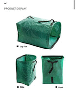 Heavy Duty Horizontal Garden Leaf Collection Bag - Large Capacity Waterproof Waste Scoop Tarp with Reinforced Handles for Lawn Debris, Grass, and Yard Cleanup