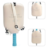 SA04 Beige Neoprene Pickleball Paddle Cover (racket not included)  - Protective Crossbody Bag with Adjustable Shoulder Strap and Fence Hook - Universal Lightweight Paddle Case for All Skill Levels