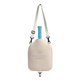 SA04 Beige Neoprene Pickleball Paddle Cover (racket not included)  - Protective Crossbody Bag with Adjustable Shoulder Strap and Fence Hook - Universal Lightweight Paddle Case for All Skill Levels