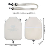SA04 Beige Neoprene Pickleball Paddle Cover (racket not included)  - Protective Crossbody Bag with Adjustable Shoulder Strap and Fence Hook - Universal Lightweight Paddle Case for All Skill Levels - Rear View