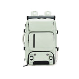 Mint Green Large Capacity 16-Inch Laptop Travel Backpack - Anti-Theft Professional Business Bag with Spring Buckle - Durable Oxford Cloth Outdoor Rucksack for Men and Women
