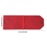 3PCS Red Slim PU Leather Cash Holder and Bill Organizer - Professional Long Wallet with Dual Snap Buttons and Elastic Band for Business, Travel, and Personal Finance