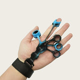 10 pcs Black Finger Exerciser and Hand Strengthener - Adjustable Silicone Grip Strength Trainer for Physical Therapy, Athletes and Musicians - 13LB to 21LB Resistance Levels - Front View