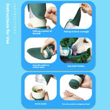 Gray 2-in-1 Portable Dog Water Bottle and Food Container - Leaf-Shaped Silicone Travel Bowl for Pets, Leak-Proof Outdoor Dispenser for Walking, Hiking and Traveling, 330ml Capacity - Side View