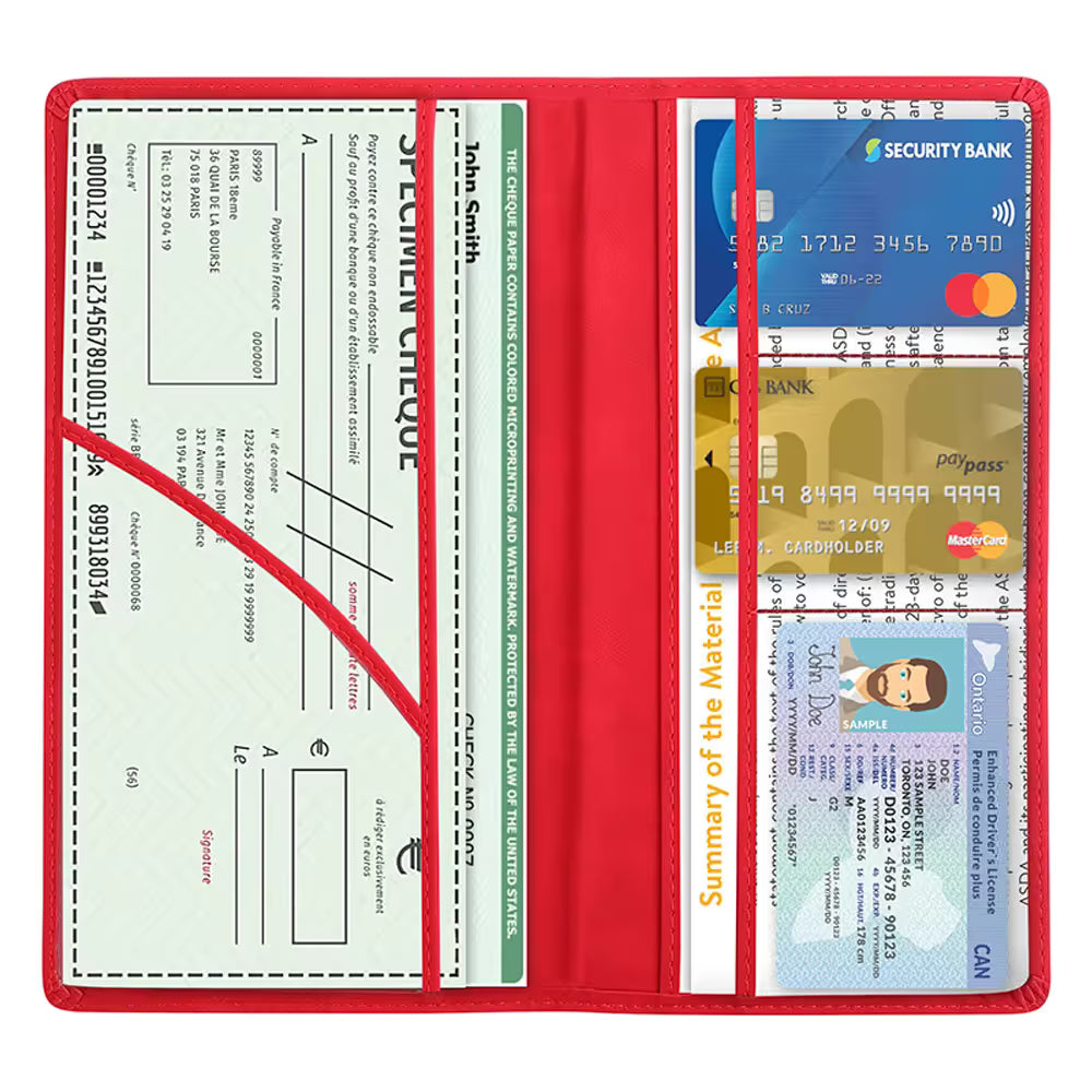 3 Pcs Premium PU Leather Car Registration and Insurance Holder - Slim Auto Document Organizer, Driver's License Wallet and Travel Passport Folder - Brown