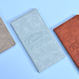 3 Pcs Premium PU Leather Car Registration and Insurance Holder - Slim Auto Document Organizer, Driver's License Wallet and Travel Passport Folder - Sky Blue