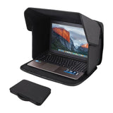Laptop Sun Shade and Outdoor Privacy Hood - Fits Laptops up to 16 Inches Size L - Anti-Glare Screen Shield, Portable Foldable Design, Remote Work Essential for Park Beach and Outdoor Office Use - Front View