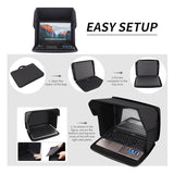Laptop Sun Shade and Outdoor Privacy Hood - Fits Laptops up to 16 Inches Size L - Anti-Glare Screen Shield, Portable Foldable Design, Remote Work Essential for Park Beach and Outdoor Office Use - 45-Degree Angle