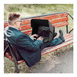 Laptop Sun Shade and Outdoor Privacy Hood - Fits Laptops up to 16 Inches Size L - Anti-Glare Screen Shield, Portable Foldable Design, Remote Work Essential for Park Beach and Outdoor Office Use - Close-Up Angle