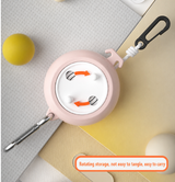 Orange Retractable Travel Clothesline 2 Pack - 10 m Portable Wind Resistant Anti Slip Washing Line with Rotary Storage for Camping, Caravans, Hotels and Outdoor Trips - Side View