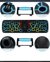 Multifunctional Push-Up Board - 9-in-1 Foldable Push-Up System for Strength Training - Rear View