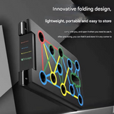 With Handle and Drawstring Multifunctional Push-Up Board - 9-in-1 Foldable Push-Up System for Strength Training - Side View