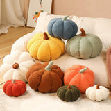 Blue 2-PCS 30cm Creative Plush Pumpkin Pillow for Sofa, Window Seat & Living Room Decoration - Front View