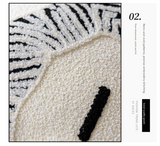 White Horse 45x45cm Decorative Zebra-Pattern Pillow Cover with Non-Woven Insert - Front View