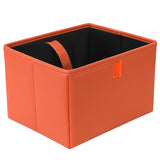 Black Foldable Car Trash Bin and Storage Box - 23x17x15cm, Space-Saving, Convenient Design - Side View