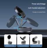 Black Magnetic Car Phone Mount - 66x66x34mm with Adjustable Bracket for Easy Smartphone Access - Side View
