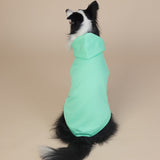 XL Green Cute Dog Hoodie with Adjustable Drawstring - Available in Various Sizes - Side View