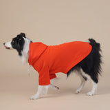 XL Orange Cute Dog Hoodie with Adjustable Drawstring - Available in Various Sizes - Side View
