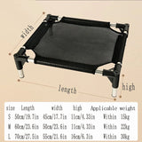 M Breathable and Cooling Elevated Pet Bed - Perfect for Dogs, Provides Comfort and Airflow - Rear View