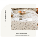 Sugar Bunny Girl Thick Brushed Cotton 4-Piece Bed Sheet Set (1.5m Bed) - Fits 200x230cm Duvet - Side View