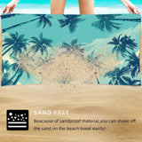 TW6 - Double-Sided Printed Beach Towel - Soft Microfiber - 100x180cm - Side View