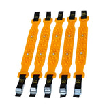 Heavy-Duty Universal Car Anti-Slip Chains - 4-Pack Rubber Tire Traction Mats for Snow and Mud - Front View