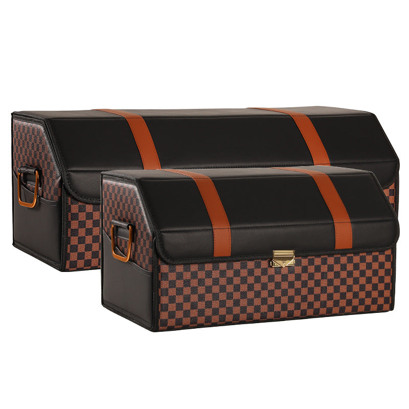 Medium Sized Sporty and Stylish Foldable Car Trunk Storage Box - Large Capacity Insertable Rear Orga