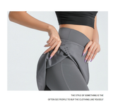 M Grey Women's High-Waist Athletic Skort with Built-In Shorts - Breathable Quick-Dry Running Skirt with Phone Pocket