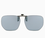 Quicksilver 2-Piece Flip-Up Sunglasses Clip-On Set for Glasses - UV-Protective Square Polarized Lenses for Driving