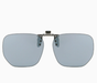 Quicksilver 2-Piece Flip-Up Sunglasses Clip-On Set for Glasses - UV-Protective Square Polarized Lenses for Driving