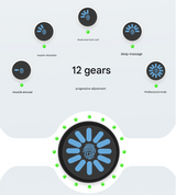 White Portable Mini Massage Gun for Deep Tissue - Adjustable Impact Neck Massager with Rechargeable Battery - Side View