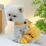 L Little Tiger Bib Pants Cute Four-Legged Dog Clothes - Spring/Summer Pet Outfit, Soft & Breathable