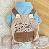M Cute Little Backless Trousers Cute Four-Legged Dog Clothes - Spring/Summer Pet Outfit, Soft & Breathable