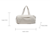 Black Candy-Colored Women's Gym Duffel Bag - Large Capacity Cylindrical Travel Tote with Handles - Front View