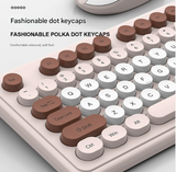 Pink Punk Color Wireless 2.4G Keyboard and Mouse Combo - Ergonomic Design with Long Battery Life - Front View