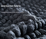 Navy Blue Single Sofa Bubble Gauze Sofa Cover with Skirt - Full Elastic Dustproof Single Seater 90-140cm - Front View