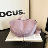 Purple Nylon Fitness Waist Bag - Lightweight Crossbody Fanny Pack for Cycling and Running