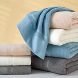 Camel Soft and Absorbent Towel Set - Wrap Towel and Bath Towel Set for Ultimate Comfort Bath towel 140*70cm, face towel 75*35cm - Top-Down View