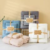 Grey Soft and Absorbent Towel Set -Wrap Towel and Bath Towel Set for Ultimate Comfort Bath towel 140*70cm, face towel 75*35cm - Side View