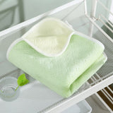 Bluish white Oversized Double-Sided Coral Fleece Bath Towel | Soft and Absorbent, Thick & Warm, 70x140cm - Side View
