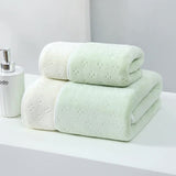 Bluish white Oversized Double-Sided Coral Fleece Bath Towel | Soft and Absorbent, Thick & Warm, 70x140cm - Top-Down View