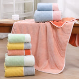 Pink-orange Oversized Double-Sided Coral Fleece Bath Towel | Soft and Absorbent, Thick & Warm, 70x140cm - Side View