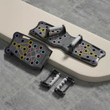 Black Portable Anti-Slip Multi-Function Push-Up Bar with Resistance Bands - Home Fitness Equipment - Front View