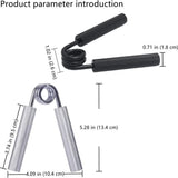 2 pcs Black Heavy Duty Metal Hand Grip Strengthener - Hand Training Equipment for Rehabilitation & Fitness with Adjustable Resistance 150LB - Front View