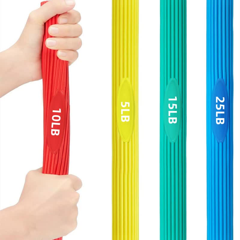 Multifunctional Resistance Bar Set | Yoga Fitness Toning Tool, Muscle Relaxation, Grip Strength Improvement | 3-Piece Set with Stretching and Recovery Features （5LB、10LB、15LB）