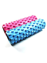 Black Solid Yoga Foam Roller 45cm -Colorful Wolf Tooth Design Muscle Relaxation Massage Stick for Fitness and Sports - Side View